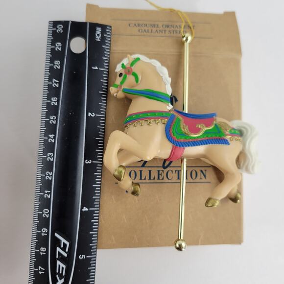 Vintage Avon Carousel Gallant Steed Christmas Ornament - Picture 3 of 3